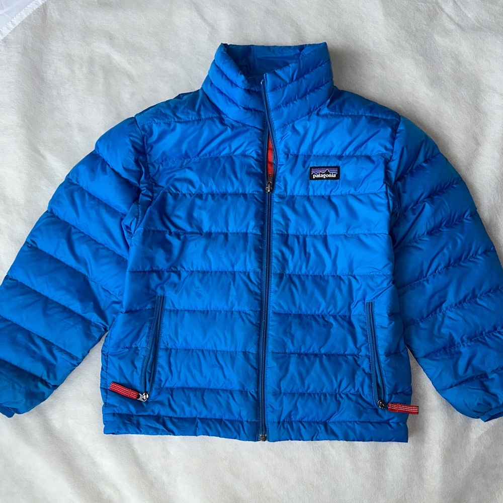 Patagonia Kids XS (5-6) Better Sweater Quilted Jacket. Blue w. Red accents